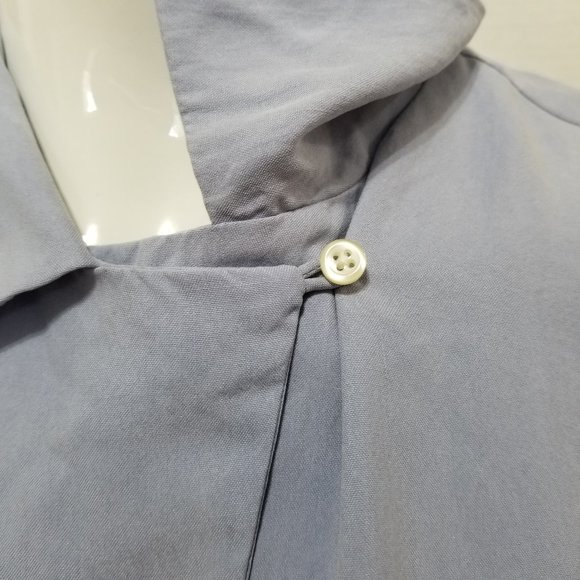 Orvis top Small button up down solid 3/4 sleeve 100% silk - Picture 9 of 13
